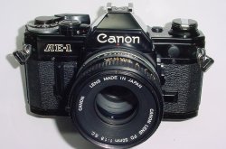 Canon AE-1 35mm Film Manual SLR Camera + Canon 50/1.8 FD Lens