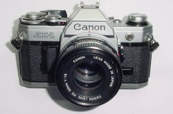 Canon AE-1 35mm Film Manual SLR Camera + Canon 50/1.8 FD Lens