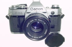 Canon AE-1 35mm Film Manual SLR Camera + Canon 50/1.8 FD Lens