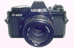 Minolta X-300 35mm Film SLR Manual Camera with Minolta 50mm F/1.7 Lens in Black