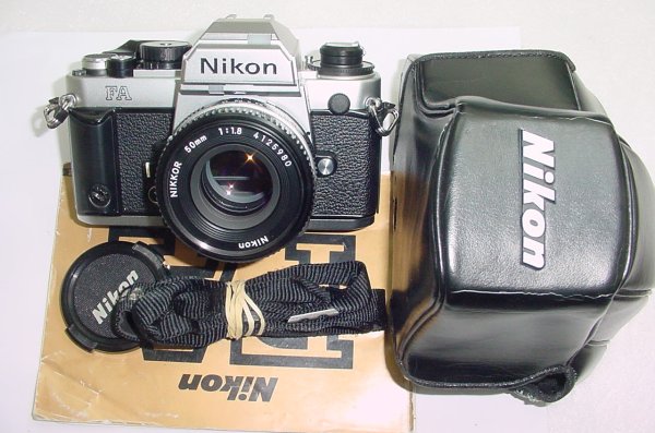 Nikon FA 35mm Film SLR Manual Camera with Nikon 50mm F/1.8 Nikkor Lens