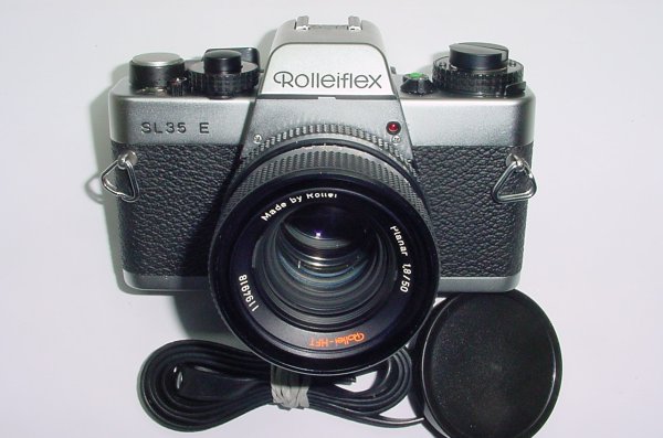 Rolleiflex SL 35 E 35mm Film SLR Camera with Planar 50mm F/1.8 Rollei-HFT Lens