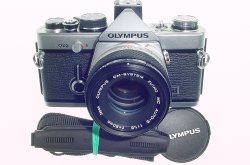 Olympus OM-2 35mm Film SLR Manual Camera + Olympus 50mm f/1.8 Zuiko Lens