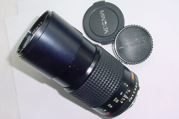 Minolta 200mm F/4 MD Tele Rokkor Manual Focus Portrait Lens