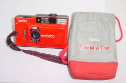 Konica Tomato 35mm Film Point & Shoot Camera 35/4 Lens in Red