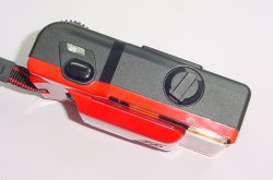 Konica Tomato 35mm Film Point & Shoot Camera 35/4 Lens in Red