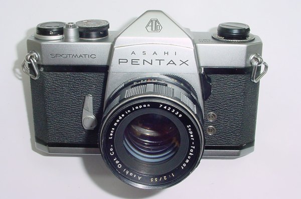 Pentax Spotmatic SP 35mm Film SLR Manual Camera + Super-Takumar 55mm F/2 Lens