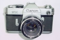 Canon FX 35mm Film SLR Manual Camera with Canon 50mm F/1.8 FL Lens