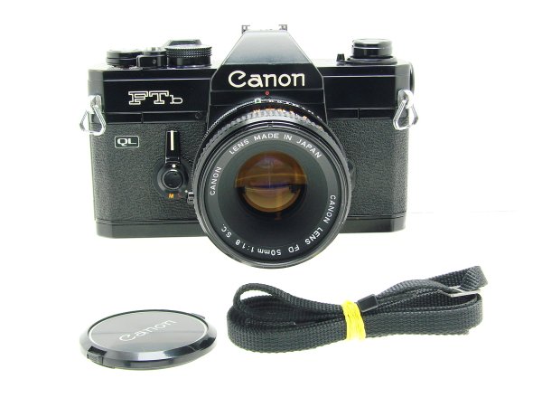 Canon FTb QL 35mm Film SLR Manual Camera + Canon 50mm F/1.8 FD S.C. Lens