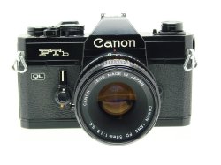 Canon FTb QL 35mm Film SLR Manual Camera + Canon 50mm F/1.8 FD S.C. Lens