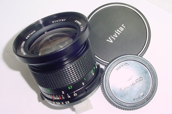 Vivitar 28mm F/2.5 Auto Wide Angle Manual Focus Lens For Olympus OM-System