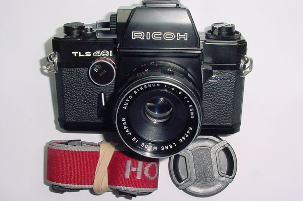Ricoh TLS 401 35mm Film SLR Manual Camera with Rikenon 55mm f/2.8 Lens