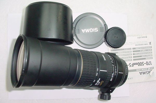 Sigma 170-500mm F/5-6.3 APO Auto Focus Zoom Lens For Pentax KAF Mount