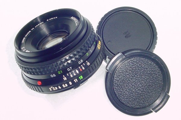 Minolta 45mm f/2 MD Rokkor Pancake Standard Manual Focus Lens