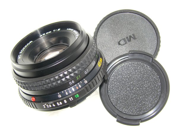 Minolta 45mm f/2 MD Rokkor Pancake Standard Manual Focus Lens