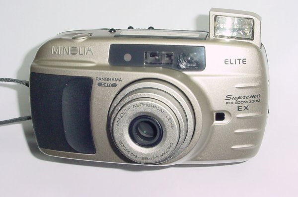 Minolta Elite Supreme Freedom Zoom EX Panorama Date Film Camera 39-125mm Lens