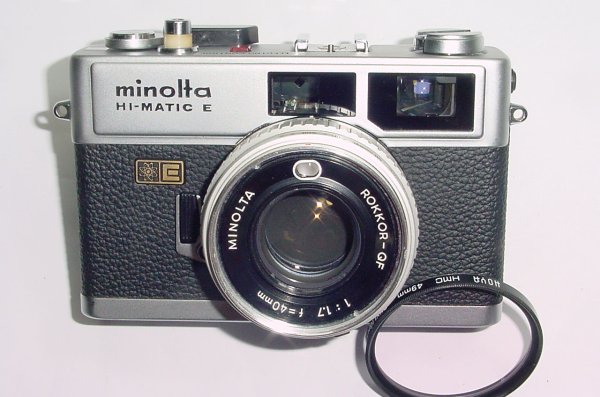 minolta HI-MATIC E 35mm Film Rangefinder Manual Camera Rokkor-QF 40/1.7 Lens