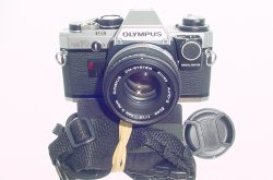 Olympus OM10 35mm Film SLR Manual Camera with 50/1.8 Zuiko Lens + MA