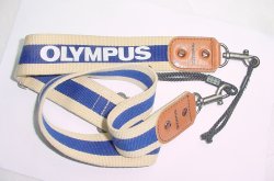 Olympus White & Blue Wide Shoulder Strap