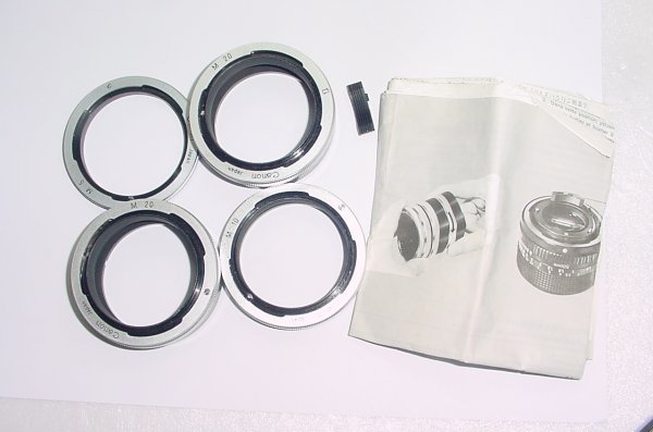 Canon FD Extension Tube M Set (M5, M10, M20, M20)