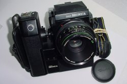Bronica ETRSi SLR 6 x 4.5 Camera + Zenzanon-PE 75/2.8 Lens and ETR Motor Drive E