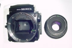 Bronica ETRSi SLR 6x4.5 Camera + Zenzanon 75/2.8 E II Lens and ETR Motor Drive E