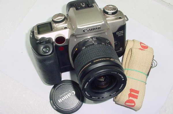 Canon EOS 50E 35mm Film SLR Camera + Canon 28-80mm f3.5-5.6 EF III USM Zoom Lens