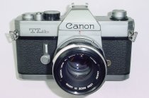 Canon TLb 35mm Film SLR Manual Camera with Canon 50mm F/1.8 FL Lens Excellent