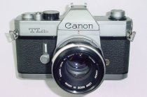 Canon TLb 35mm Film SLR Manual Camera with Canon 50mm F/1.8 FL Lens Excellent