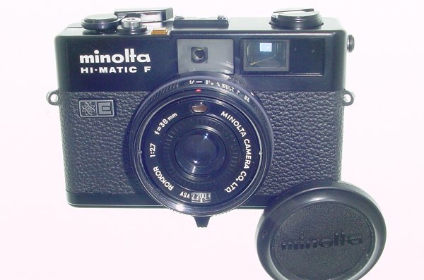 minolta HI-MATIC F 35mm Film Rangefinder Camera Rokkor 38/2.7 Lens Black