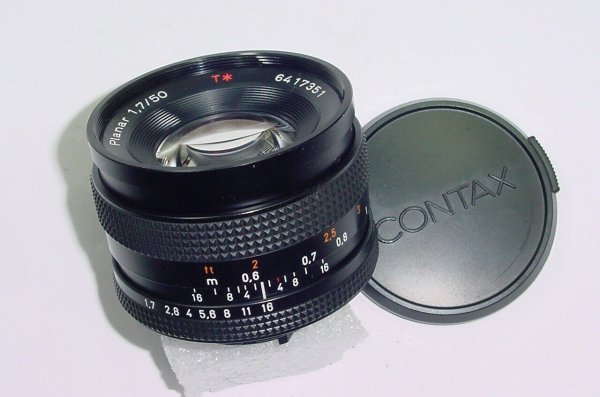 Contax Planar 50mm F/1.7 T* Carl Zeiss Standard Manual Focus Lens - Excellent