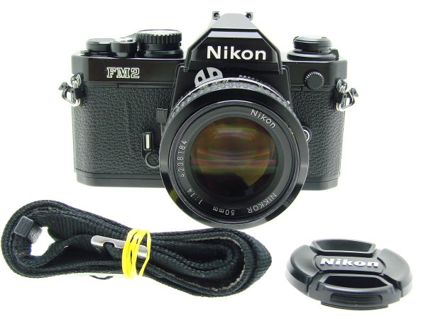 Nikon FM2N 35mm Film SLR Manual Camera with 50mm f/1.4 Nikkor AI Lens in Black