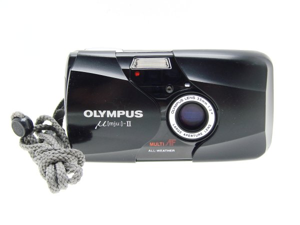 Olympus µ [mju:]-II MJU-II 35mm Film Compact Camera with 35/2.8 Lens in Black