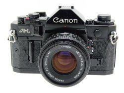 Canon A-1 35mm SLR Film Manual Camera with 50mm f/1.8 FD Lens