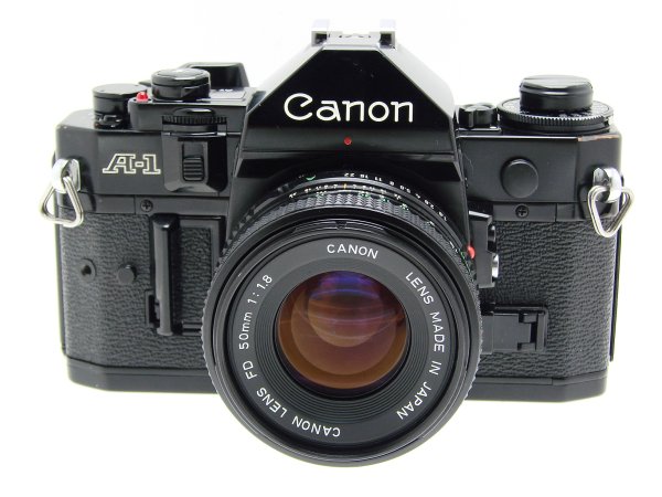 Canon A-1 35mm SLR Film Manual Camera with 50mm f/1.8 FD Lens