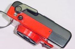 Konica pop 35mm Film Point and Shoot Camera 36mm F4 Lens in Red