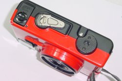 Konica pop 35mm Film Point and Shoot Camera 36mm F4 Lens in Red