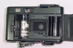 Konica pop 35mm Film Point and Shoot Camera 36mm F4 Lens in Red