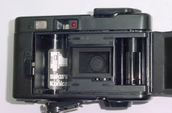 Konica pop 35mm Film Point and Shoot Camera 36mm F4 Lens in Black