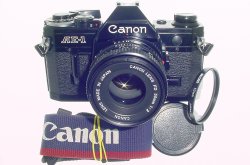 Canon AE-1 35mm SLR Film Manual Camera with Canon 50mm F/1.8 FD Lens