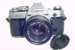 Canon AE-1 35mm SLR Film Manual Camera with Canon 50mm F/1.8 FD Lens