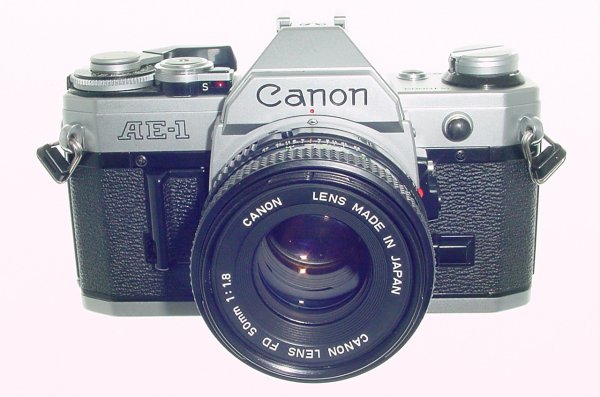 Canon AE-1 35mm SLR Film Manual Camera with Canon 50mm F/1.8 FD Lens