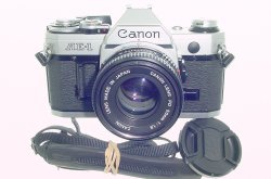 Canon AE-1 35mm SLR Film Manual Camera with Canon 50mm F/1.8 FD Lens