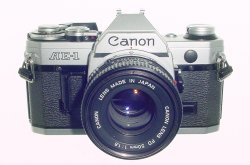 Canon AE-1 35mm SLR Film Manual Camera with Canon 50mm F/1.8 FD Lens