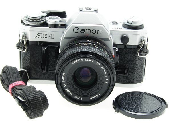 Canon AE-1 35mm SLR Film Manual Camera with Canon 35mm F/3.5 FD Lens