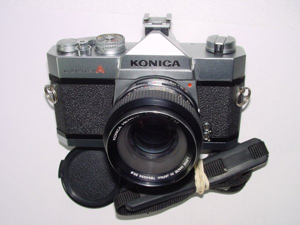 KONICA AUTOREFLEX A 35mm Film Camera with KONICA HEXANON 50mm F/1.7 AR Lens