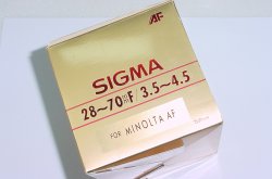 Sigma 28-70mm f/3.5-4.5 Multi-Coated Zoom Lens For Sony A-Mount & Minolta AF