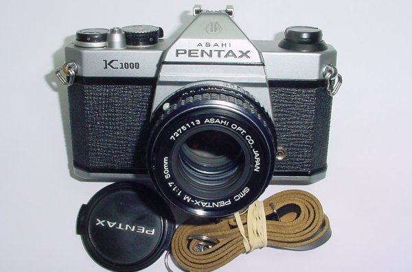 Pentax K1000 35mm Film SLR Manual Camera + Pentax-M 50mm F/1.7 SMC Lens