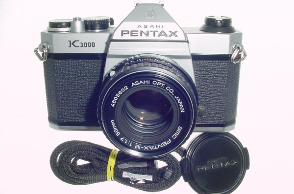 Pentax K1000 35mm Film SLR Manual Camera + Pentax-M 50mm F/1.7 SMC Lens