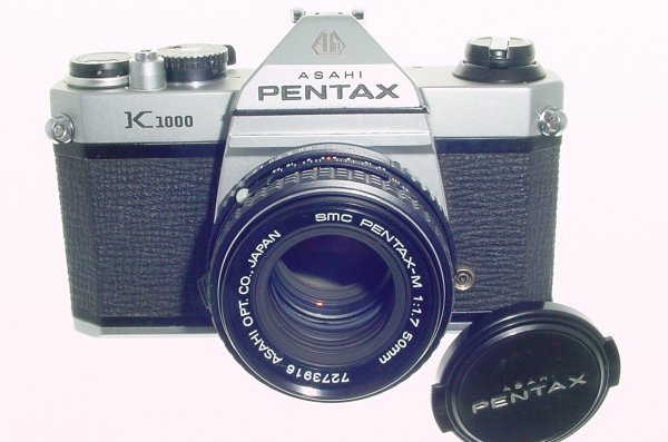 Pentax K1000 35mm Film SLR Manual Camera + Pentax-M 50mm F/1.7 SMC Lens
